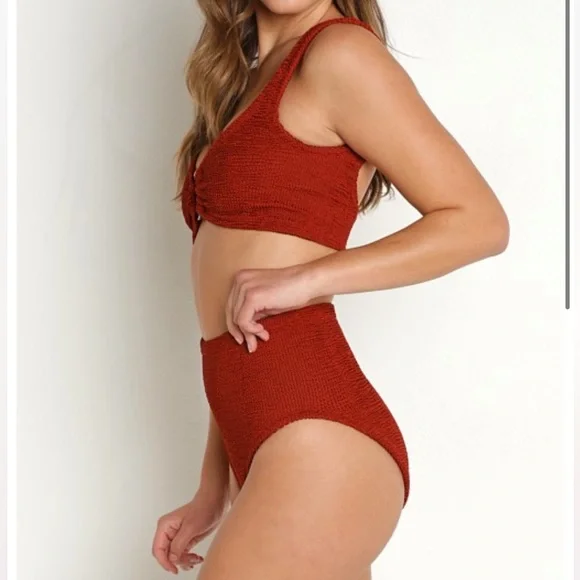 NWT Hunza G Nadine set in metallic chestnut - Picture 3 of 8